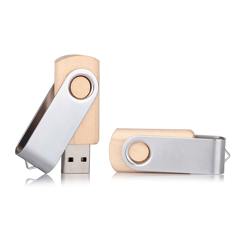 16 GB Ahşap Döner Kapaklı USB Bellek